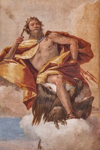 Gästeunterkünfte, der Raum des Olymp: "Jupiter" von Giovanni-Battista Tiepolo