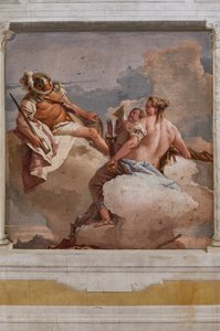 Gästeunterkunft, Raum des Olymp: Mars, Venus und Eros von Giovanni-Battista Tiepolo