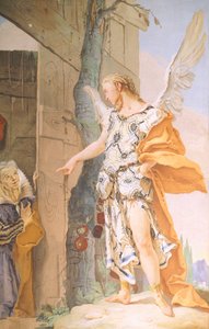 Sarah und der Engel von Giovanni Battista (1696-1770) Tiepolo