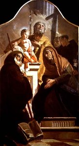Heiliger Josef mit dem Christuskind und Heiligen, ca. 1730-35 von Giovanni Battista Tiepolo