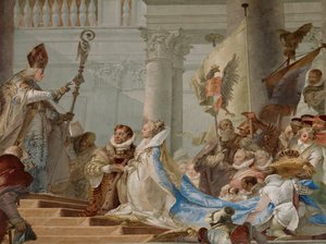 Bryllupsseremonien til keiser Friedrich Barbarossa og Beatrix av Burgund i 1156 … (freske)