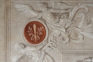 Detail des Freskos, aus dem Raum der Aeneis in der Palazzina von Giovanni Battista Tiepolo
