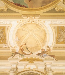 Detalj av fresker i taket i ballsalen, Villa Pisani, Stra, Venezia av Giambattista Tiepolo (1696-1770) av Giovanni Battista Tiepolo
