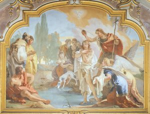 Die Taufe Christi (Fresko) von Giovanni Battista Tiepolo