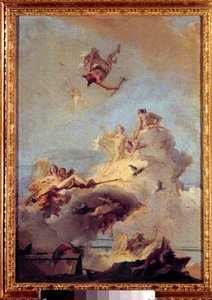 Olympus-maleriet av Giovanni Battista (Giambattista) Tiepolo (1696-1770) Madrid fra 1700-tallet, Prado-museet.