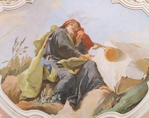 Der Prophet Jesaja, Fresko, Decke des Roten Zimmers, Erzbischöflicher Palast in Udine von Giovanni Battista Tiepolo