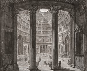 Interiør av Pantheon, Roma, Italia. Piranesi. av Giovanni Battista (after) Piranesi