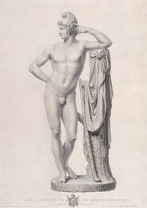 Paris lener seg på en trestubbe, 1817. av Giovanni Battista Balestra