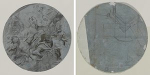 Apotheosis of a Saint (recto); Arkitektonisk skisse(?) (verso)