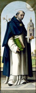 Saint Thomas Aquinas, 1512-16 (tempera på panel) av Giovanni Battista Bertucci
