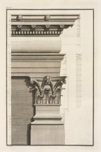 Base, Capital and Entablature of the Pilaster, 1753