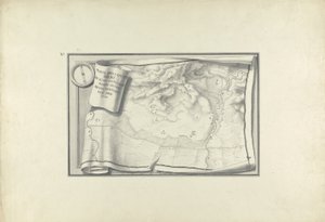 Plan over ruinene ved Sardis med rester av gamle bygninger som fortsatt eksisterer i 1750, ca. 1750 (penn og blekk med vask over grafitt på papir)