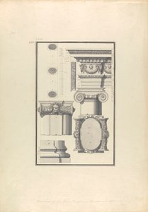 Rester av et jonisk tempel av Bacchus ved Afrodisias av Giovanni Battista Borra