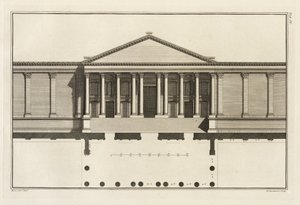 Oppreist av den store inngangen til tempelgården, 1753