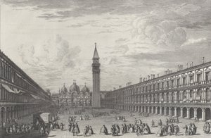 Piazza San Marco ser mot basilikaen og Campanile, 1763., 1763.