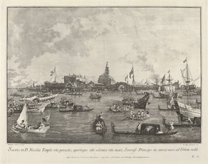 Dogen i Bucintoro forlater San Nicolò di Lido, 17631766.