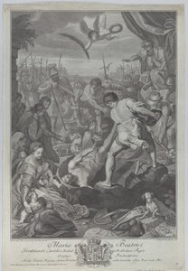 Martyrdøden til Saint Vitalis av Milano, som blir begravet levende, 1776 av Giovanni Battista Cecchi