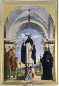 Saint Peter Martyr med Saints Nicholas og Benedict av Giovanni Battista Cima da Conegliano
