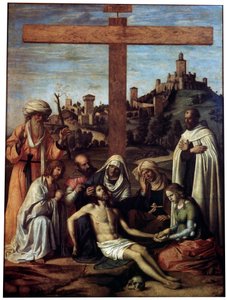 Klagesangen over Kristus med en karmelittmunk, c1510. av Giovanni Battista Cima da Conegliano
