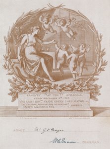 Invitasjon til en bankett i Guildhall, London, 9. november 1900 av Giovanni Battista Cipriani