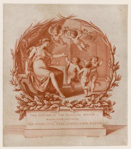 Invitasjon til middag på Mansion House, London, 28. mars 1796 (gravering) av Giovanni Battista Cipriani