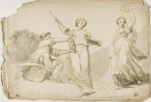 Thalia, Clio og Melpomene av Giovanni Battista Cipriani