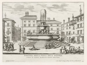 Fontana del Pantheon op Piazza della Rotonda te Rome Fontana nella Piazza della Rotonda (title on object) Fontane di Roma (series title) Fonteinen van Rome (series title)   1328059   no       norwegian Successfully Translated  Original: Cigar Store Indian  av Giovanni Battista Falda