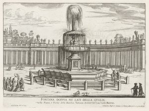 Fontene på Petersplassen i Vatikanet Fontana doppia ne