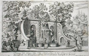 Teaterfontenen ved Villa Aldobrandina, Frascati, ca. 1675, fra 