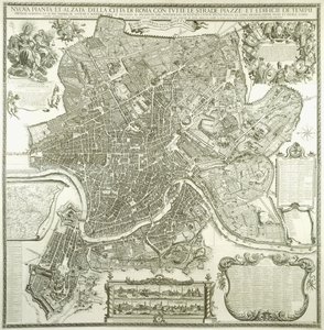 Byplan for Roma, 1730