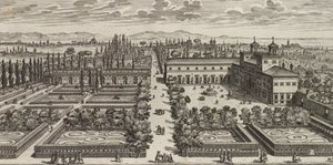 Utsikt over Villa Medici, etter 1677. av Giovanni Battista Falda