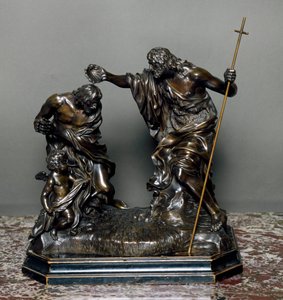 Jesu dåp. Bronseskulptur