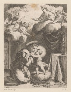 Den hellige Antonius av Padua forguder barnet av Giovanni Battista Mercati