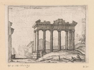 Rester av Saturn-tempelet i Forum Romanum i Roma Verto la Consolatione (tittel på objekt) Utsikt over Roma (serietittel) Alcune vedute et prospettive di luoghi dishabitati di Roma (serietittel)