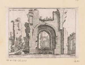 Resten van de Thermen van Caracalla te Roma Terme Antoniana (tittel på objekt) Gezichten op Roma (serietittel) Noen utsikter og perspektiver av ubebodde steder i Roma (serietittel)