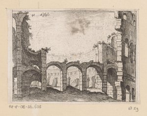 Rester av Colosseum i Roma Listesso (tittel på objekt) Utsikt over Roma (serietittel) Alcune vedute et prospettive di luoghi dishabitati di Roma (serietittel)