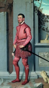 Gian Gerolamo Grumelli. Um 1560 av Giovanni Battista Moroni