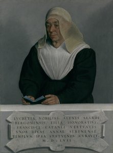 Lucrezia Agliardi Vertova 1490-1558, 1557. av Giovanni Battista Moroni