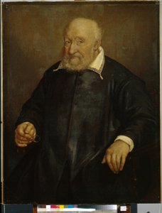 Portrett av Christoforo Novati (?) (Portrett av C. Novati). Maleri av Giovan Battista Moroni (1520 eller 1525-1578), olje på lerret. Italiensk kunst (Bergamo) av Giovanni Battista Moroni
