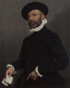 Portrett av en mann som holder et brev LAvvocato, ca. 1570 av Giovanni Battista Moroni