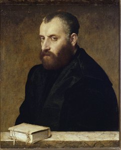 Portrett av en lærd (olje på lerret av Giovanni Battista Moroni