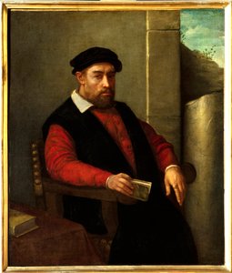 Antatt portrett av Francois Rabelais (1494-1553), fransk forfatter og lege. Maleri av Giovanni Battista Moroni (1525-1578) av Giovanni Battista Moroni
