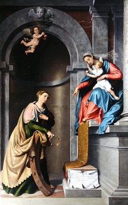 St. Catherines mystiske ekteskap av Giovanni Battista Moroni