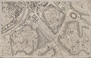 Nytt kart over Roma brakt frem i lyset av Giambattista Nolli i året MDCCXLVII, kjent som La Pianta Grande di Roma