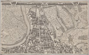 Nytt kart over Roma brakt frem i lyset av Giambattista Nolli i året MDCCXLVII, kjent som La Pianta Grande di Roma