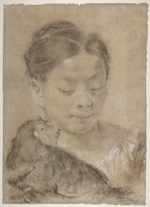 Jente med en høne av Giovanni Battista Piazzetta