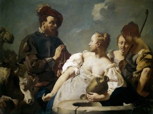 Rebecca ved brønnen, ca. 1740.