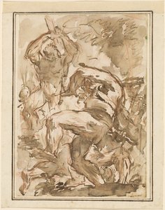 En kamp mellom nakne menn av Giovanni Battista Piranesi
