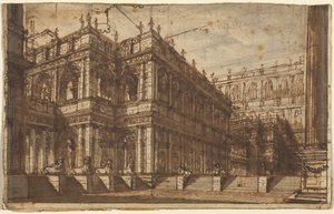 Et gammelt forum med portikoer av Giovanni Battista Piranesi