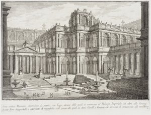 Antikt forum omgitt av søyleganger av Giovanni Battista Piranesi